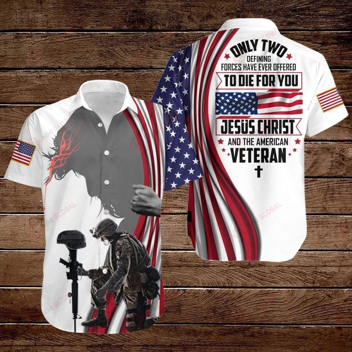 Felacia [Hawaii Shirt] Jesus Christ And The American Veteran Hawaiian Aloha Shirts-ZX1739